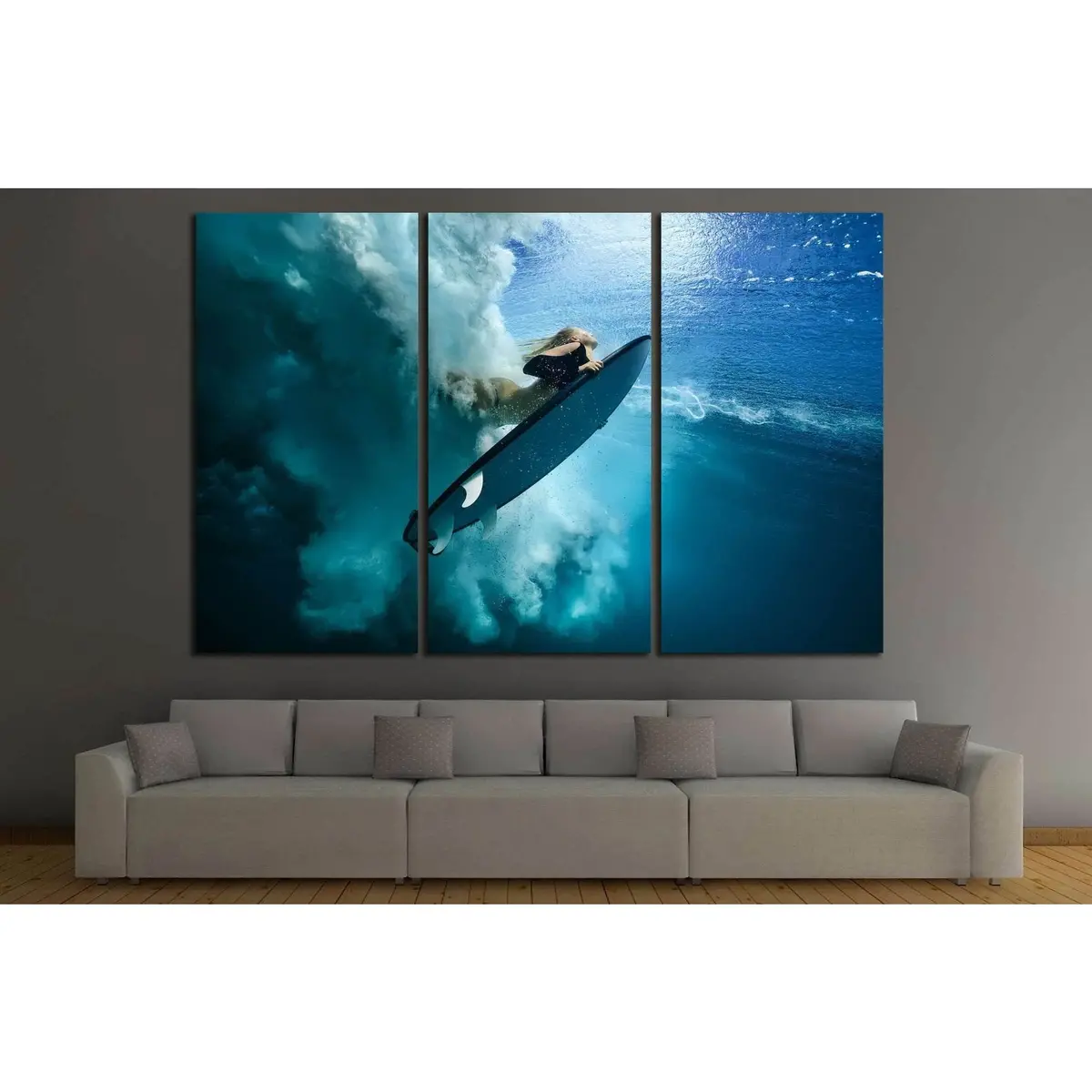 Girl Surfing №510 Ready To Hang Canvas Print 5
