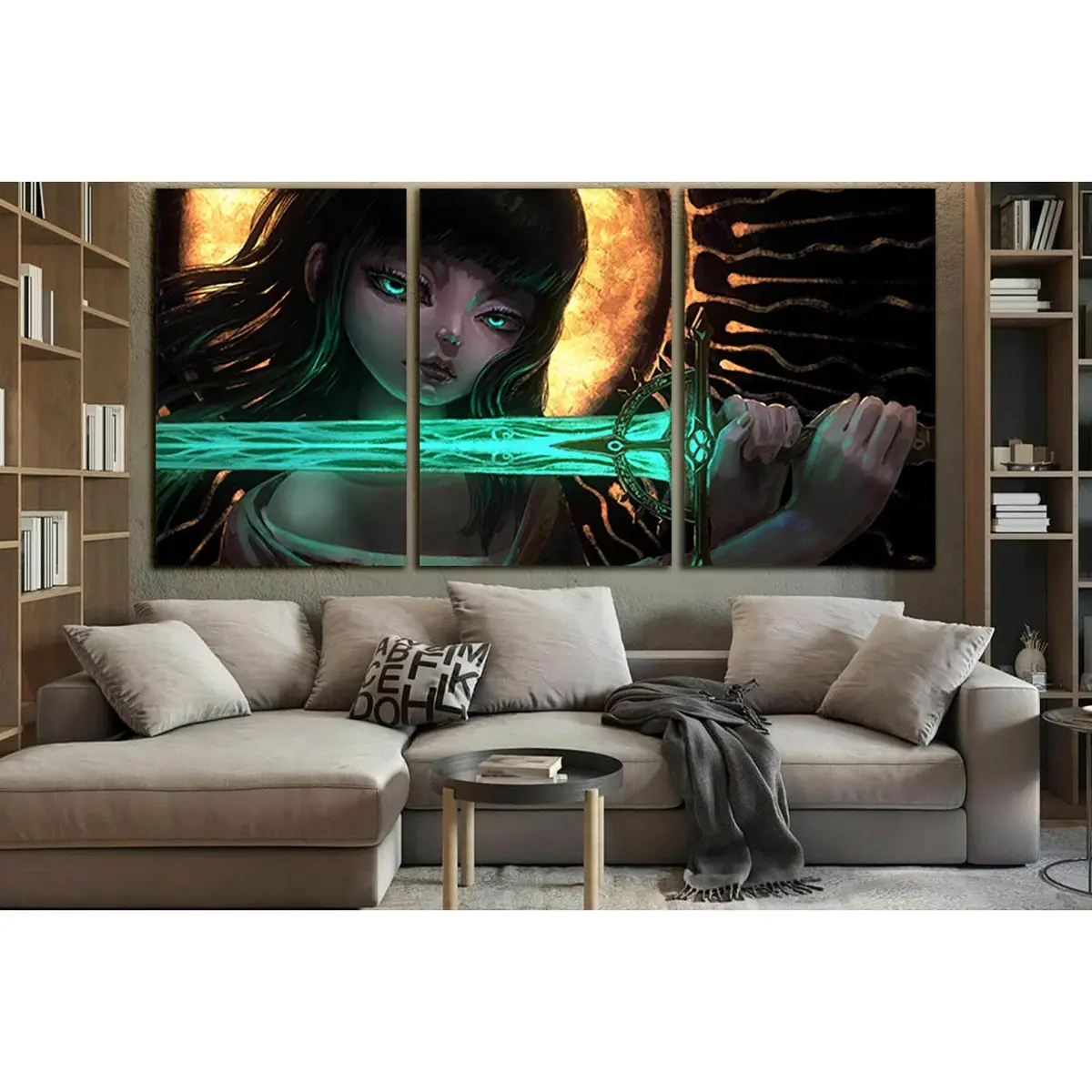 Girl With A Emerald Sword №Sl1224 Ready To Hang Canvas Print 5