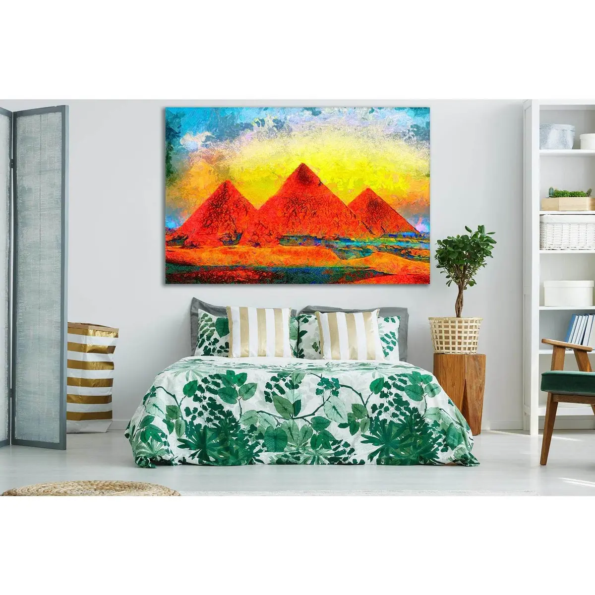 Giza Pyramids Colorful Oil Painting №Sl589 Ready To Hang Canvas Print 2