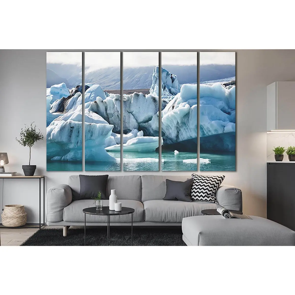 Glacial Lagoon SL1300 Premium Canvas Wall Art – Ready to Hang - Image 3