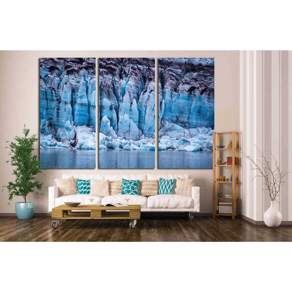 Glacier In Glacier Bay National Park, Alaska №1900 Ready To Hang Canvas Print 2