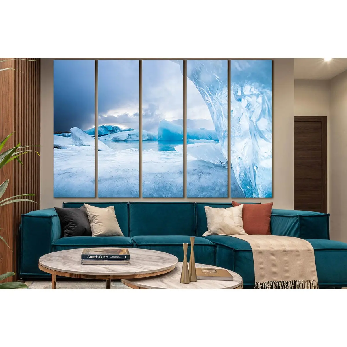 Icelandic Glacier Winter Landscape Canvas Art Print – Ready to Hang - Image 3