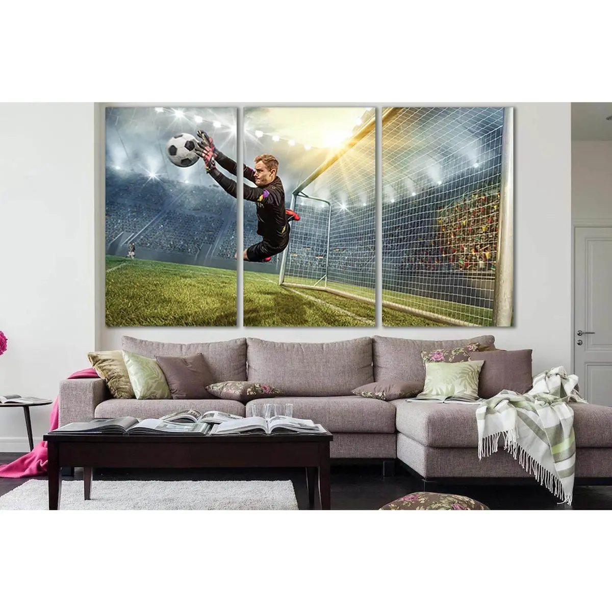 Goalkeeper Catching A Soccer Ball №Sl926 Ready To Hang Canvas Print 5