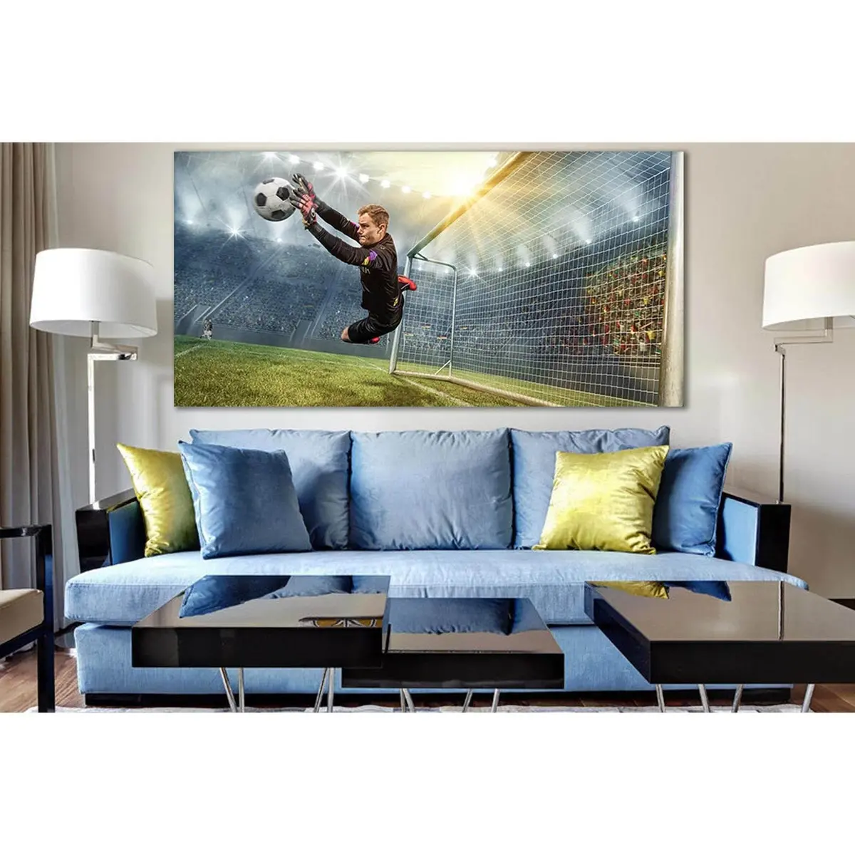 Goalkeeper Catching A Soccer Ball №Sl926 Ready To Hang Canvas Print 2