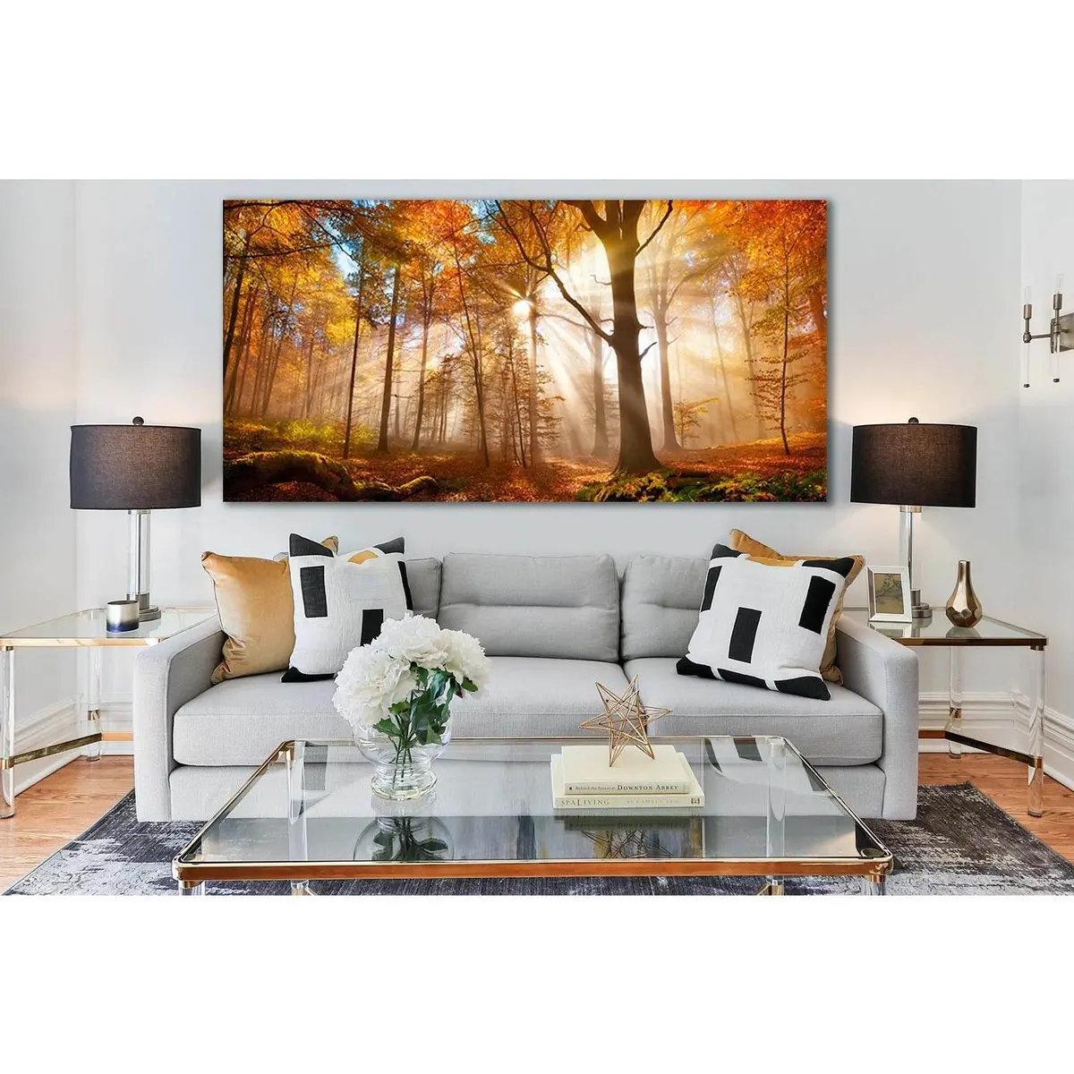 Golden Forest In Autumn №Sl618 Ready To Hang Canvas Print 2