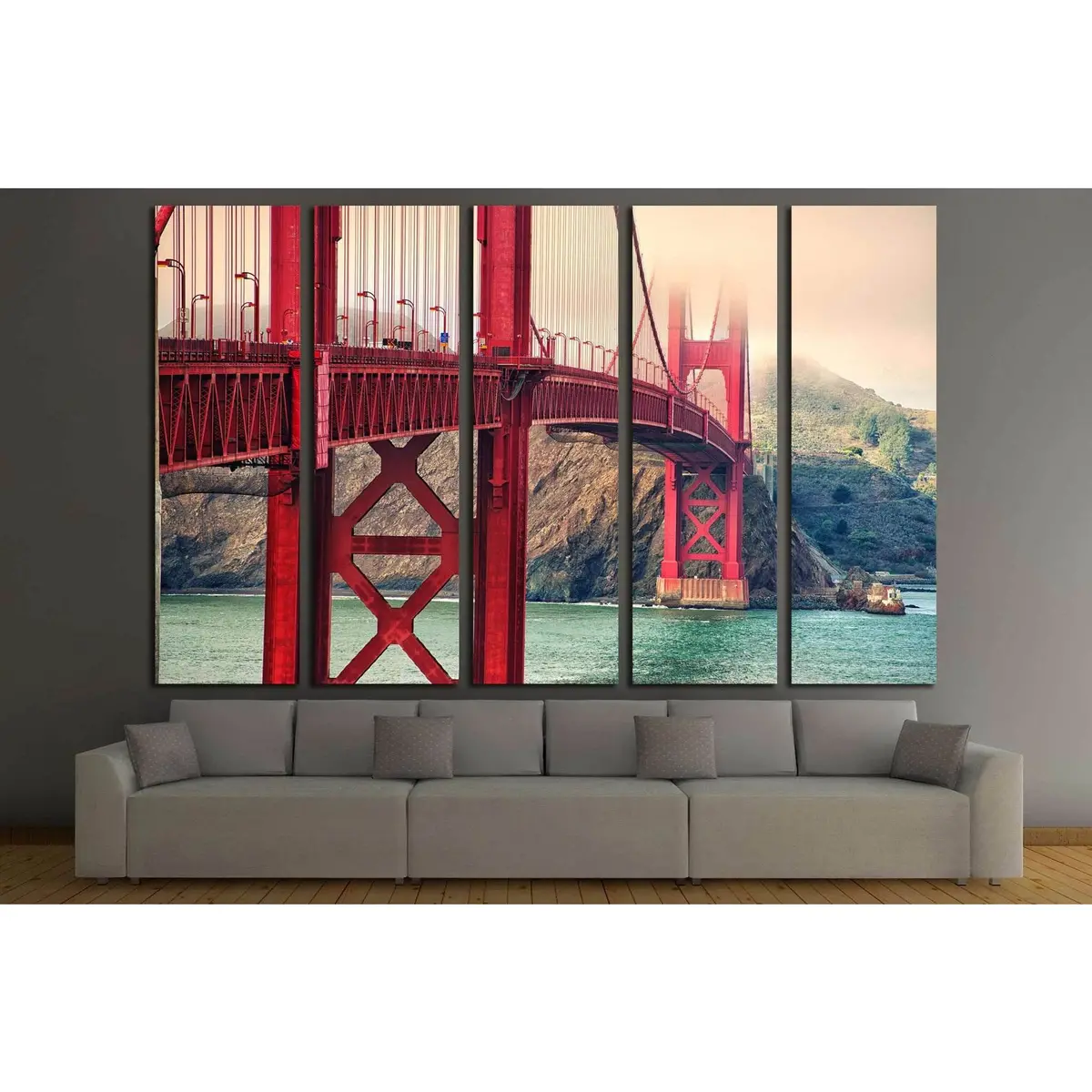 Vintage Golden Gate Bridge Art Print — 1936 Canvas Wall Decor - Image 3