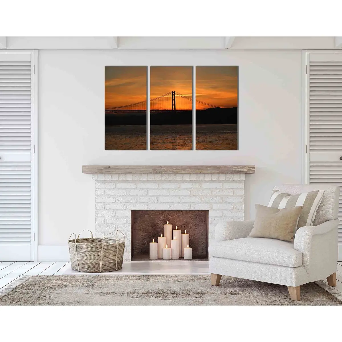 Golden Gate Bridge At Sunset №D1758 Ready To Hang Canvas Print 5