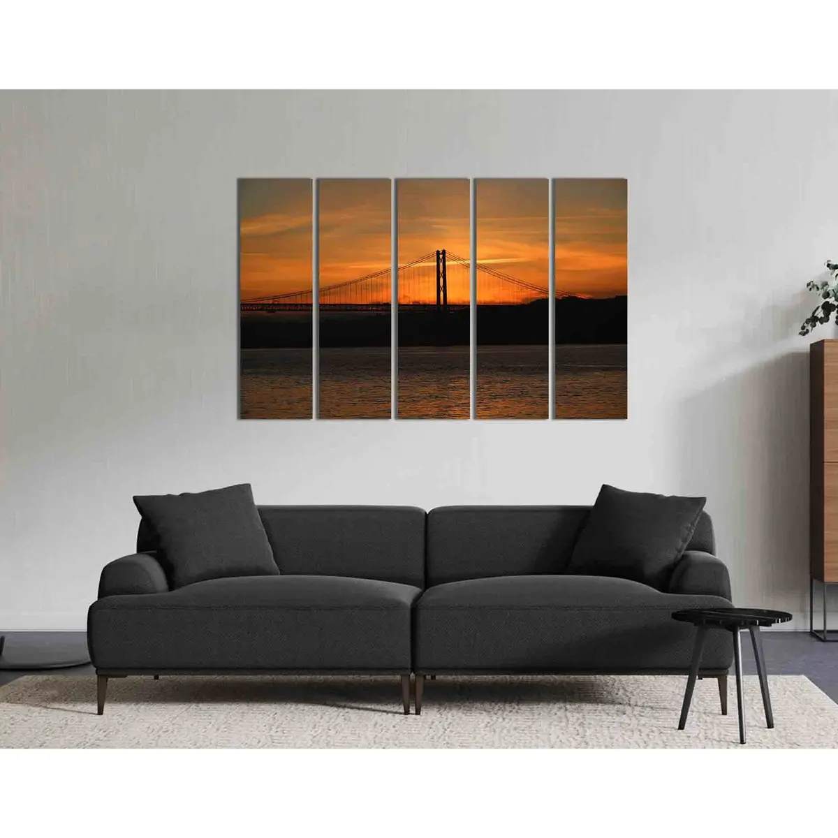 Sunset Over Golden Gate Bridge – D1758 Premium Ready-to-Hang Canvas Art - Image 3