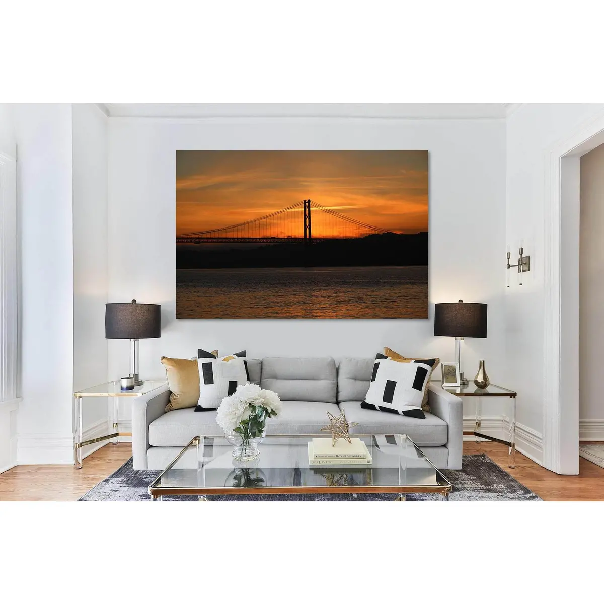 Golden Gate Bridge At Sunset №D1758 Ready To Hang Canvas Print 1