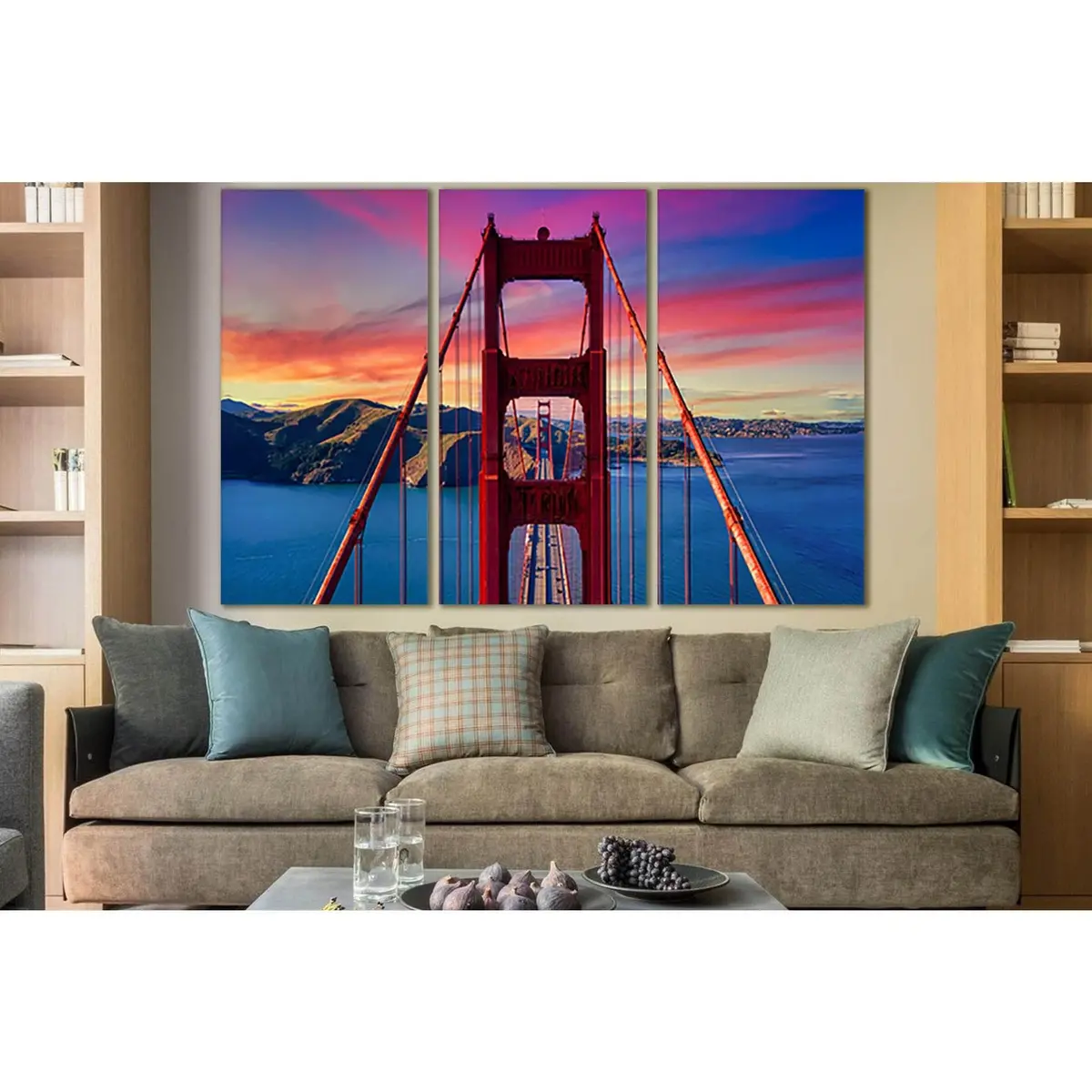 Golden Gate Bridge At Sunset №Sl1124 Ready To Hang Canvas Print 5
