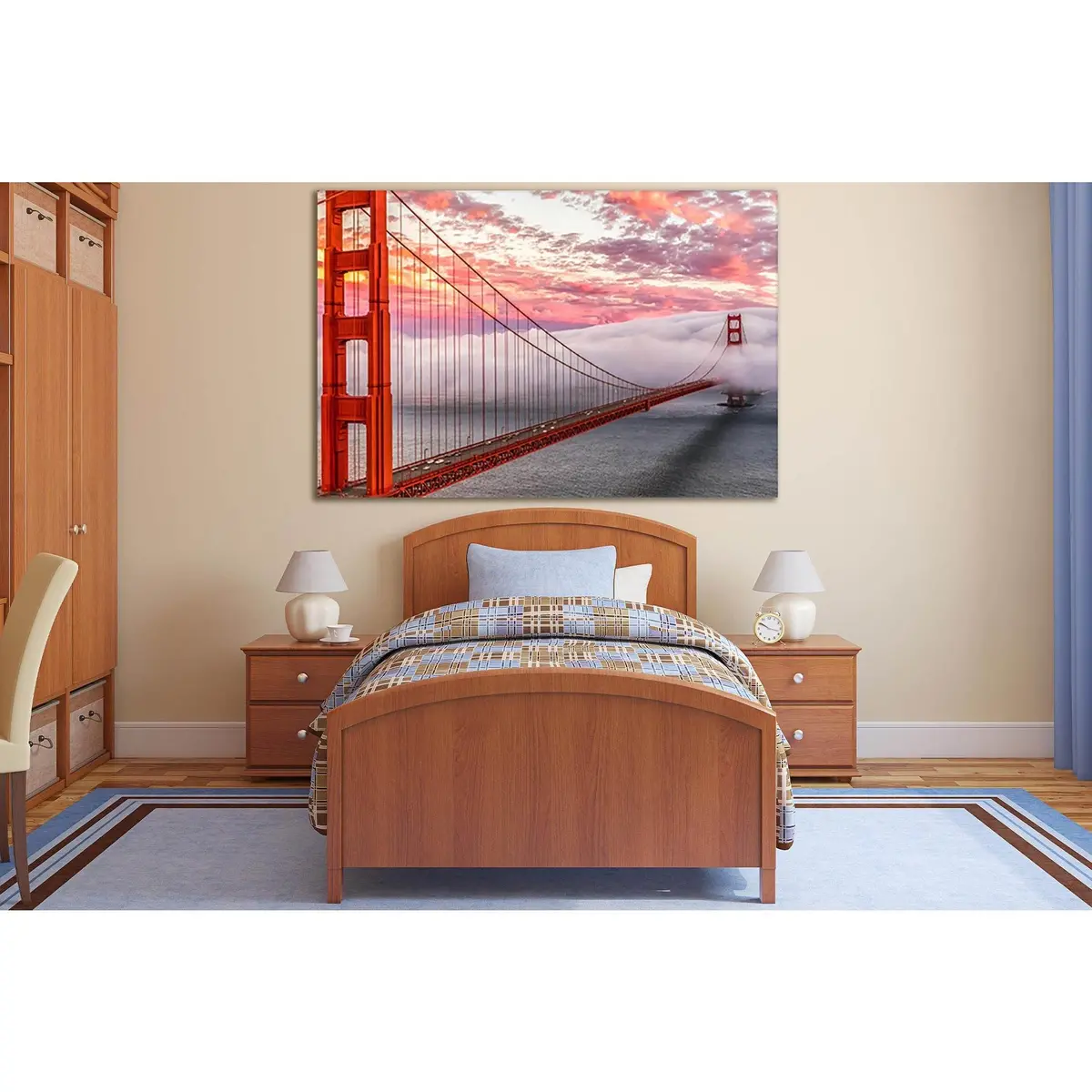 Golden Gate Bridge In The Clouds №Sl1087 Ready To Hang Canvas Print 2