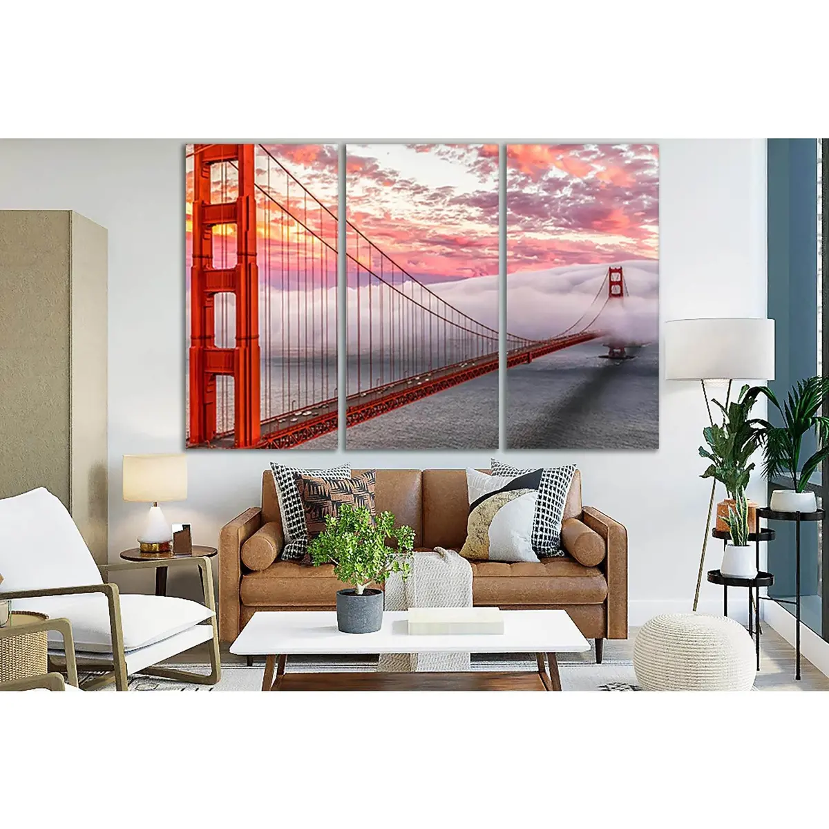 Golden Gate Bridge In The Clouds №Sl1087 Ready To Hang Canvas Print 5
