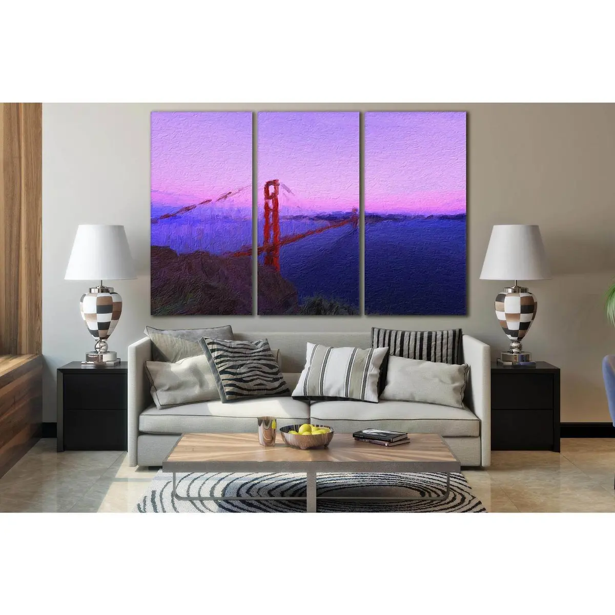 Golden Gate Bridge Oil Painting №Sl567 Ready To Hang Canvas Print 5