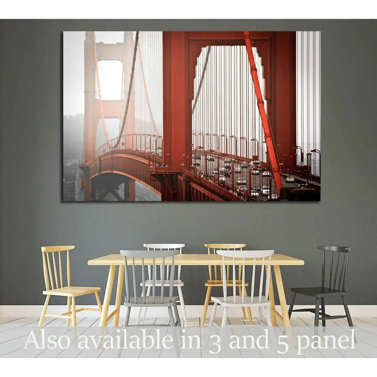 Golden Gate Bridge Wall Art, San Francisco Canvas Print, Ready To Hang №1944 1