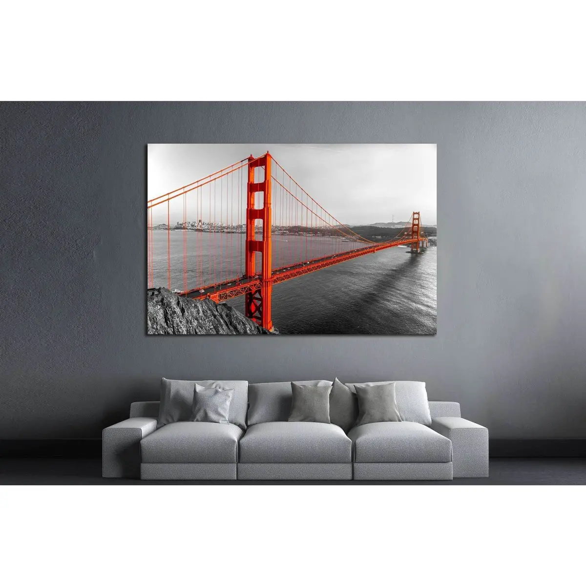 Golden Gate, San Francisco №737 Ready To Hang Canvas Print 3