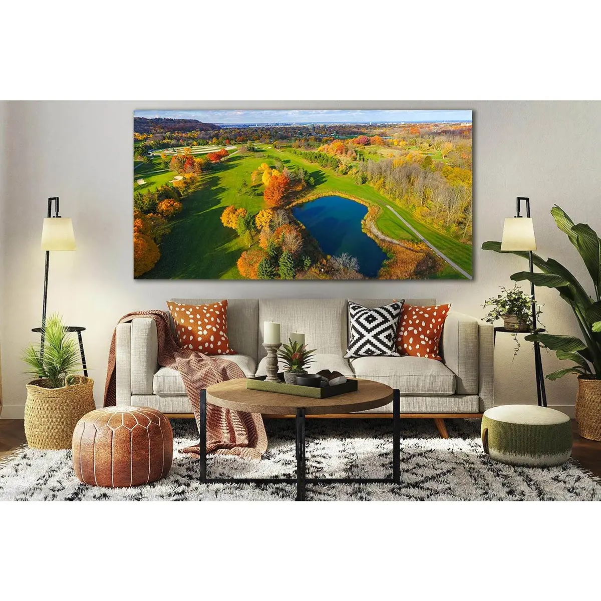 Golf Course In Hamilton On A Sunny Autumn №Sl662 Ready To Hang Canvas Print 1