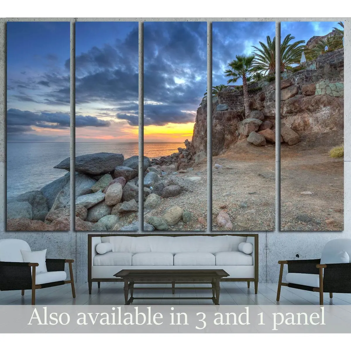 Stunning Gran Canaria Island wall art print on canvas, ready to hang with built-in mounting system – Edition #3160