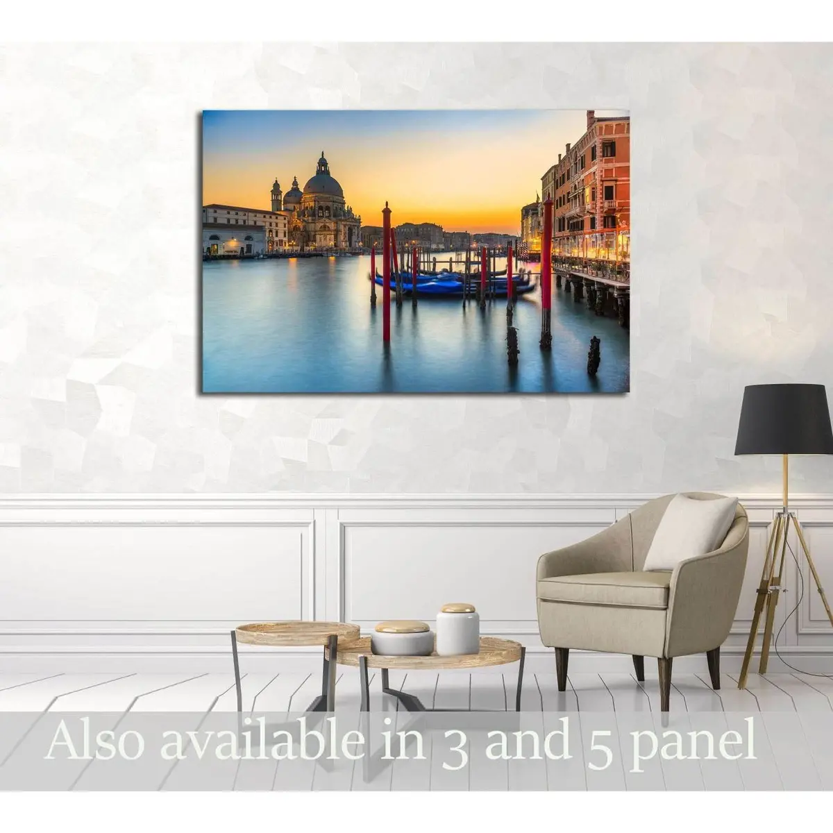 Grand Canal And Basilica Santa Maria Della Salute, Venice, Italy №3038 Ready To Hang Canvas Print 1