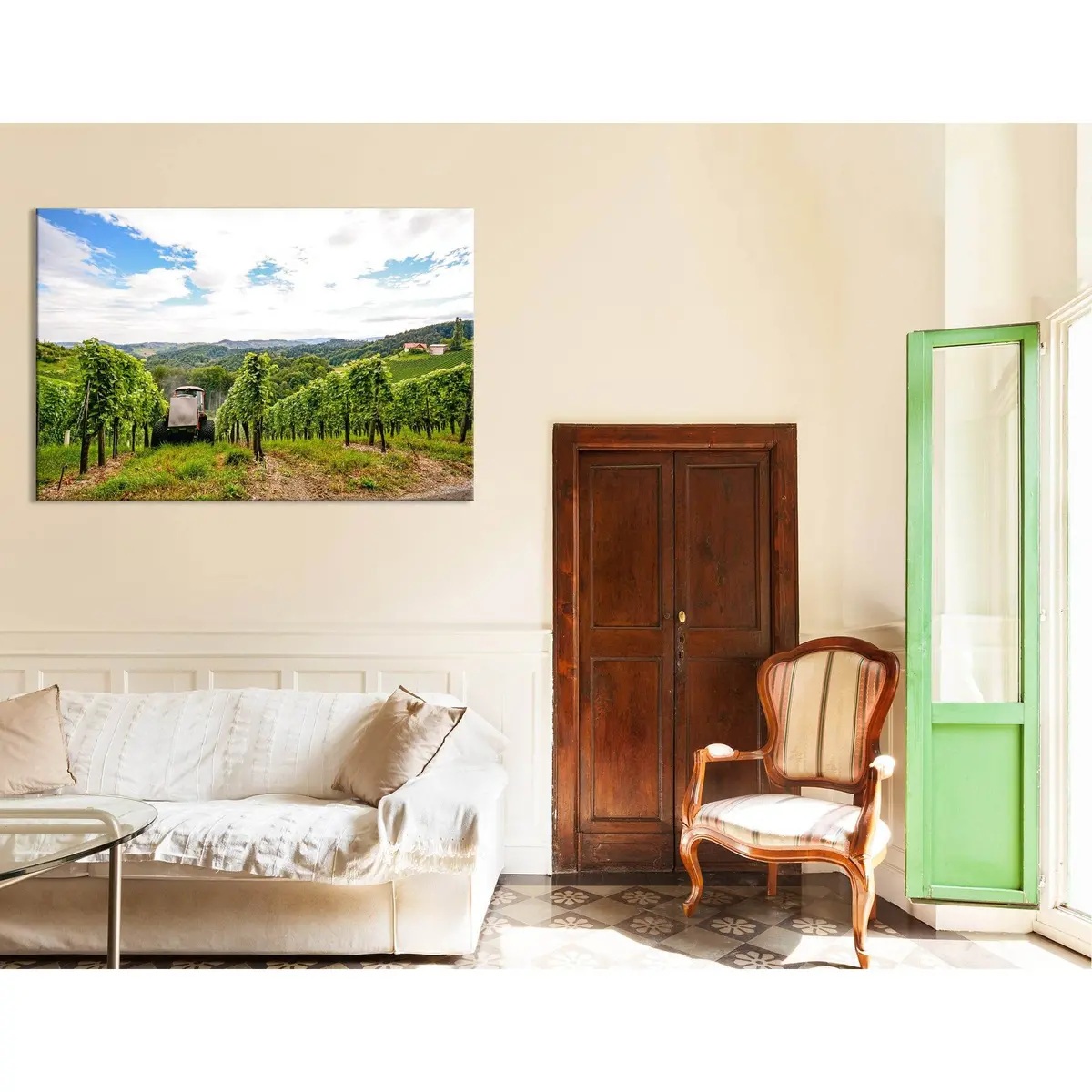 Grape Wines In Southern Styria Austria №04207 Ready To Hang Canvas Print 1