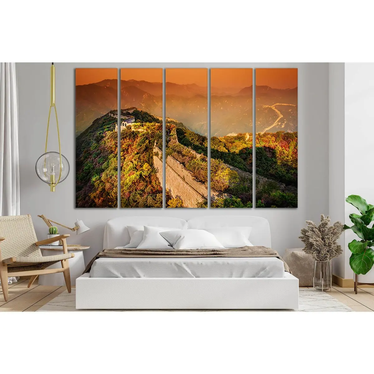 Stunning Great Wall of China sunrise canvas artwork SL222, pre-stretched and ready to hang - Image 3