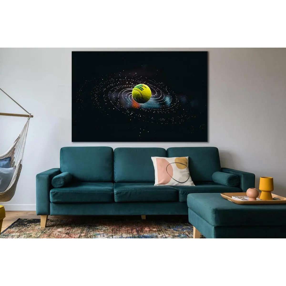 Green And Yellow Ball On Water №Sl925 Ready To Hang Canvas Print 1