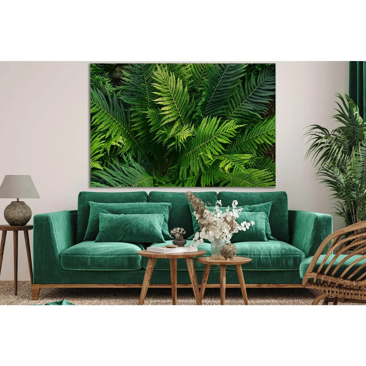 Green Fern Leaves №Sl670 Ready To Hang Canvas Print 1