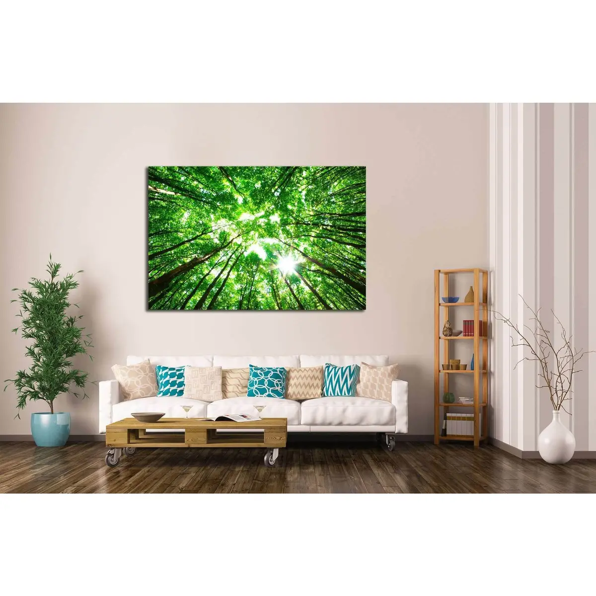 Green Forest №618 Ready To Hang Canvas Print 3