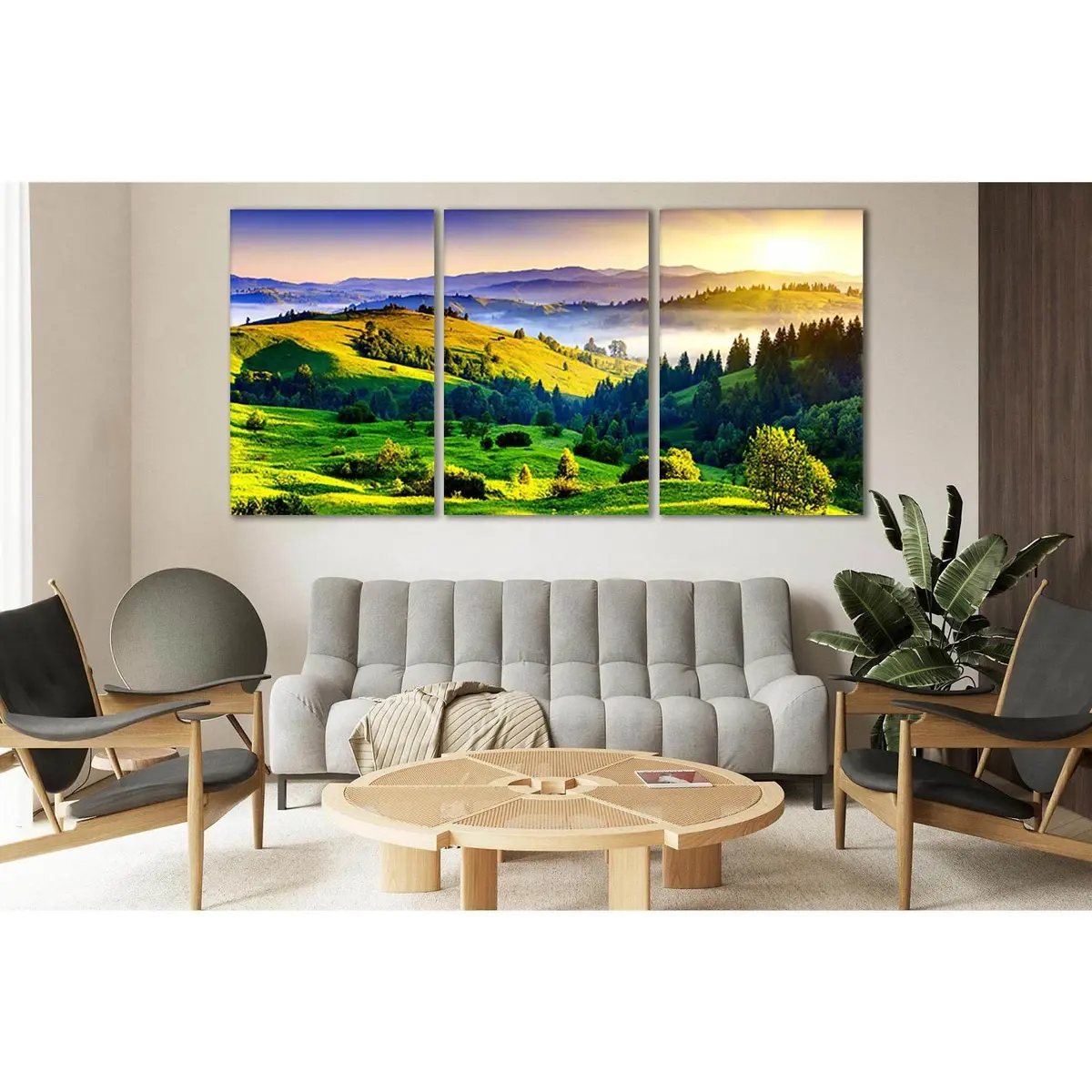 Green Hills At Dawn №Sl206 Ready To Hang Canvas Print 5