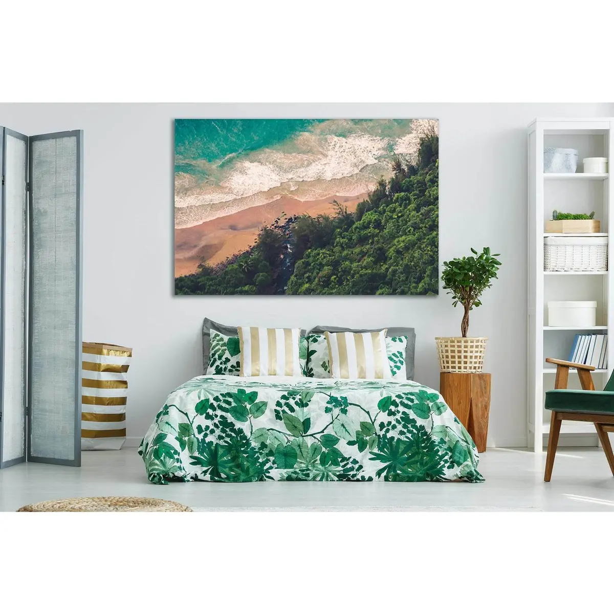 Green Trees Beach №Sl113 Ready To Hang Canvas Print 1