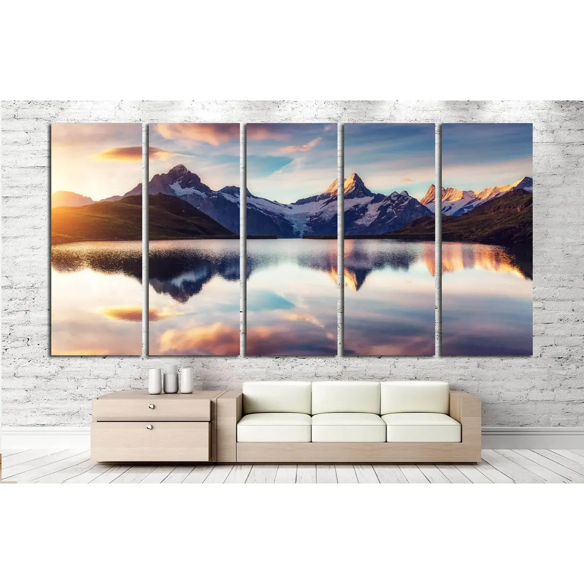 Grindelwald Valley Swiss Alps Landscape Canvas Art Print – Ready to Hang - Image 3