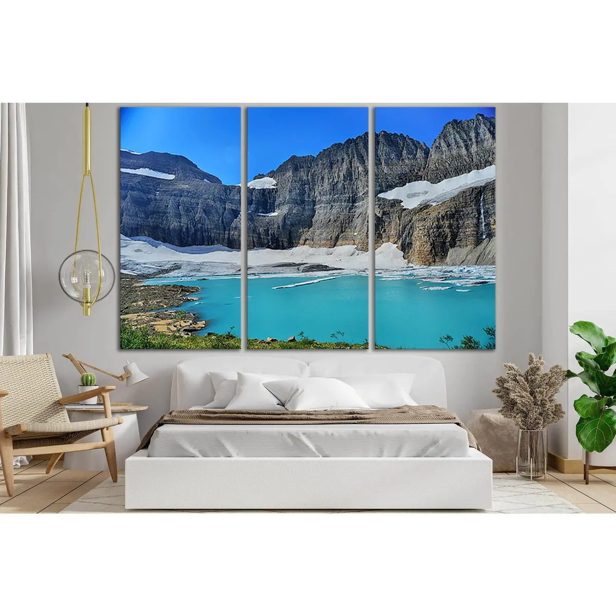 Grinnell Glacier Clear Blue Sky №Sl1345 Ready To Hang Canvas Print 5