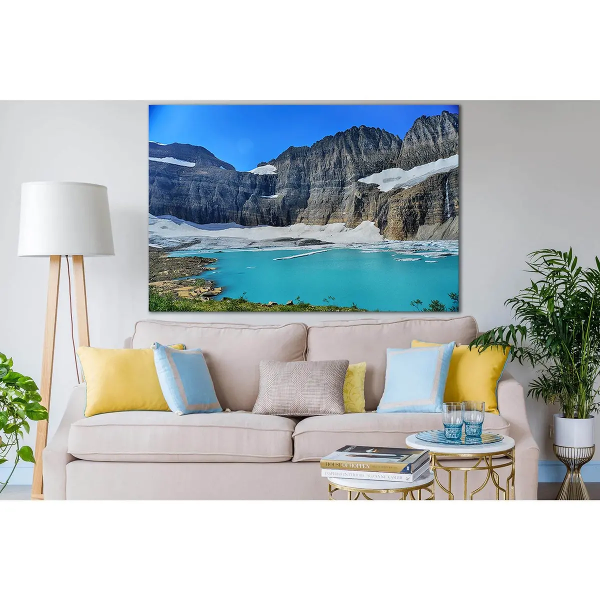 Grinnell Glacier Clear Blue Sky №Sl1345 Ready To Hang Canvas Print 2