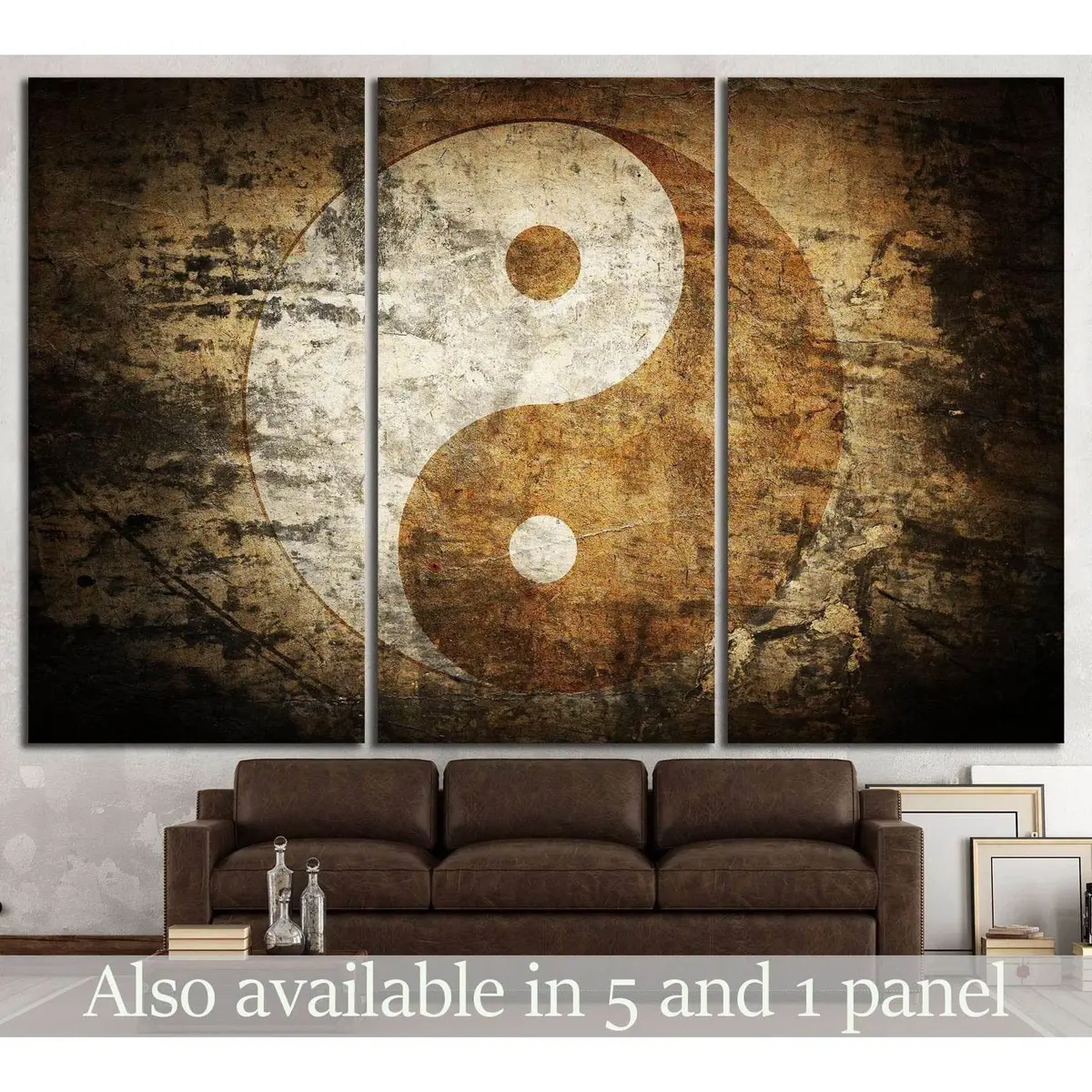 Grunge Yin Yang №745 Ready To Hang Canvas Print 5