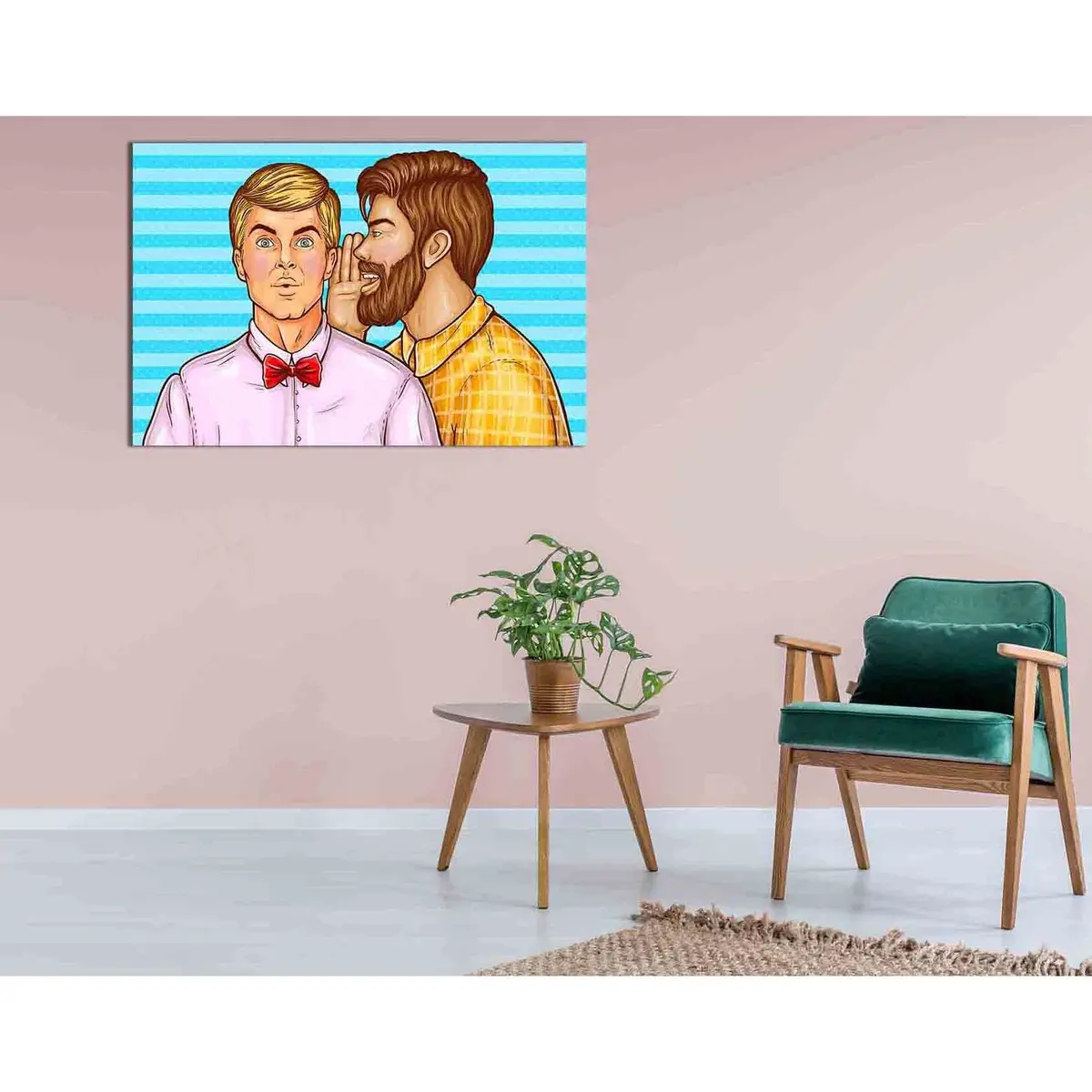 Haired Man With Beard №2130 Ready To Hang Canvas Print 1