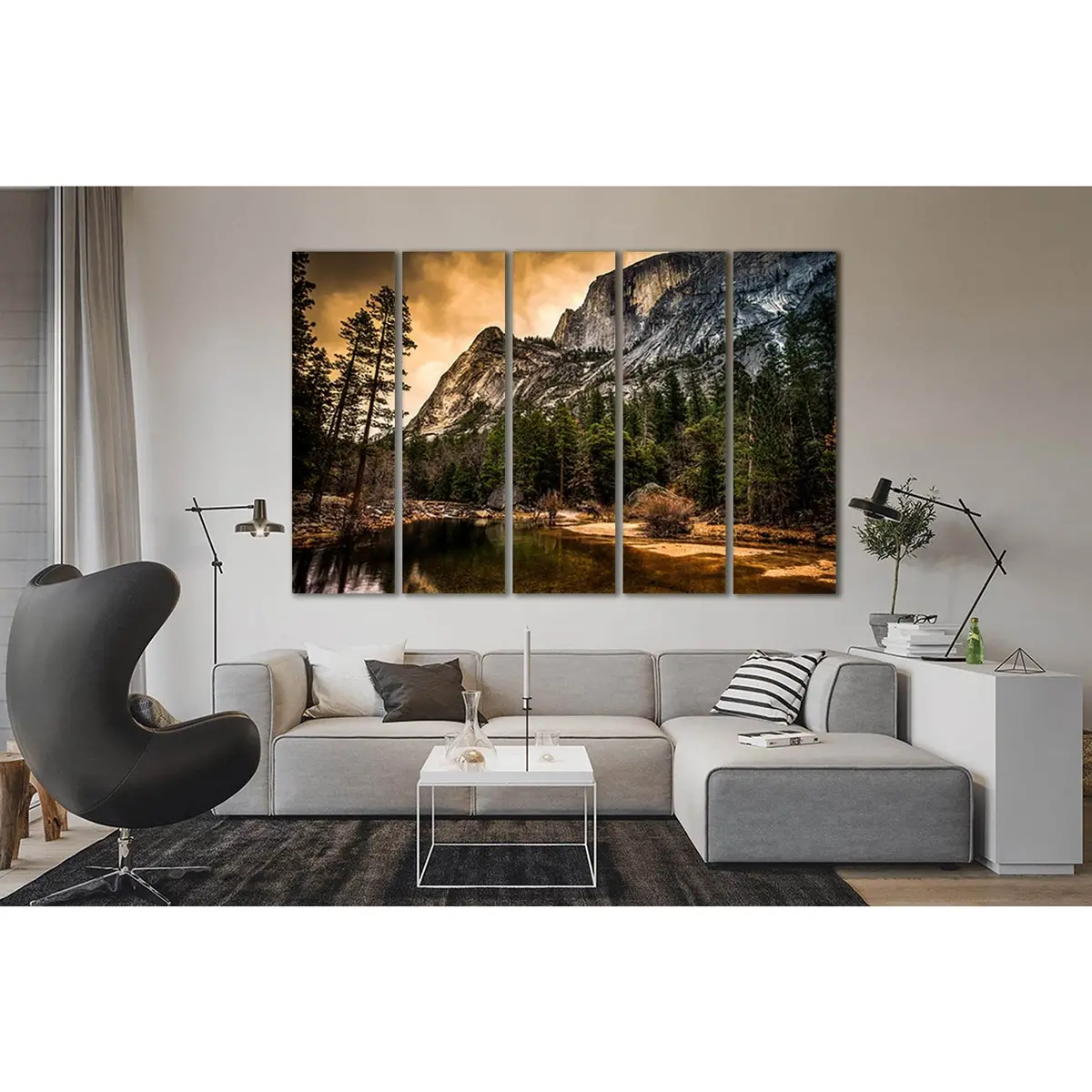 Half Dome Reflection Over Mirror Lake Canvas Wall Art – SL07 - Image 3