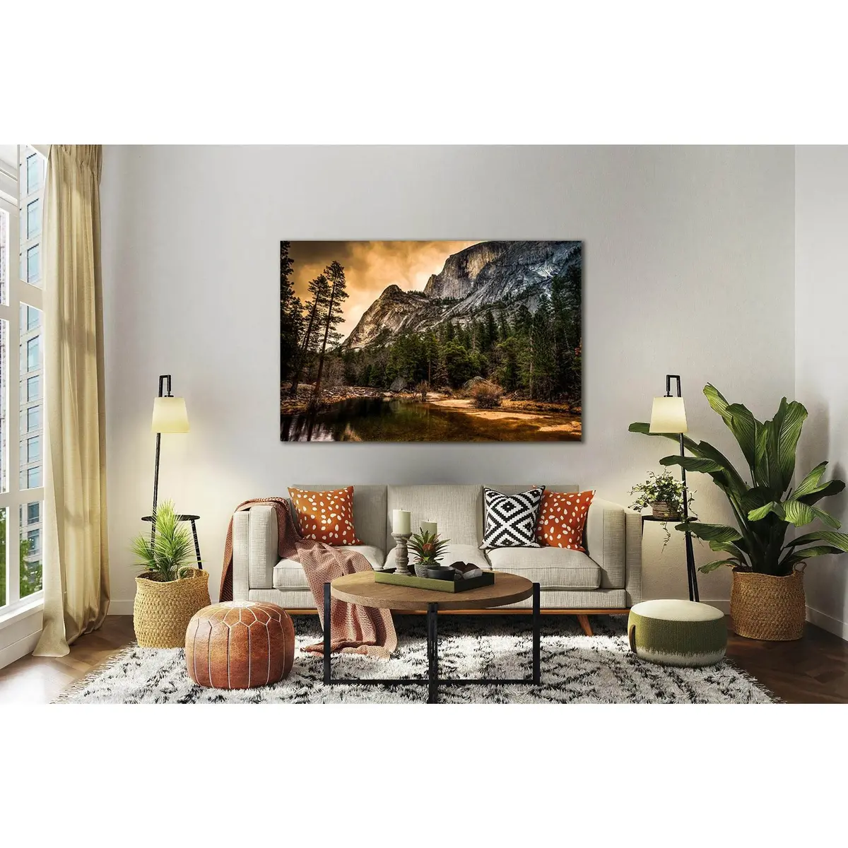 Half Dome Over Mirror Lake №Sl07 Ready To Hang Canvas Print 1