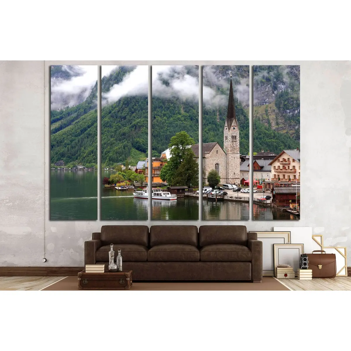 Hallstatt, Austria Canvas Wall Art – Stunning Lake Town Landscape Print, Ready to Hang - Image 3