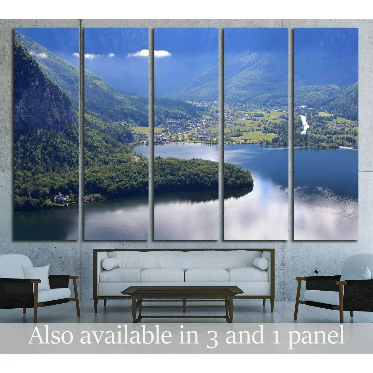 Hallstatt Austria Canvas Art – Breathtaking Alpine Lake Town Wall Decor, Ready to Hang