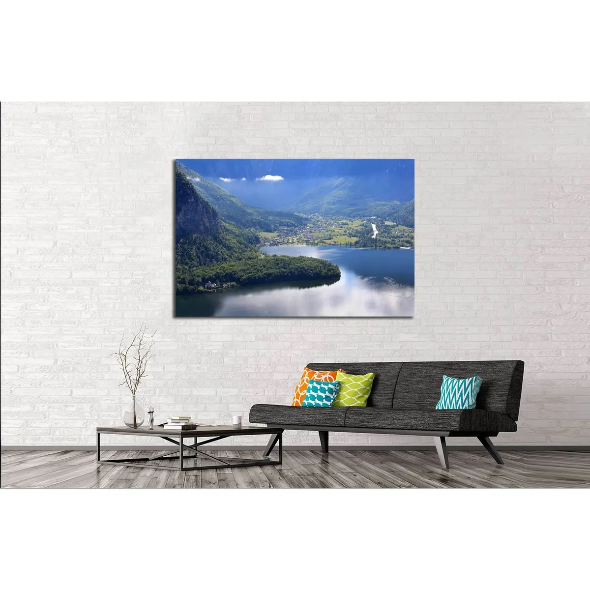 Hallstatt, The Most Beautiful Lake Town In The World, Austria №2844 Ready To Hang Canvas Print 3