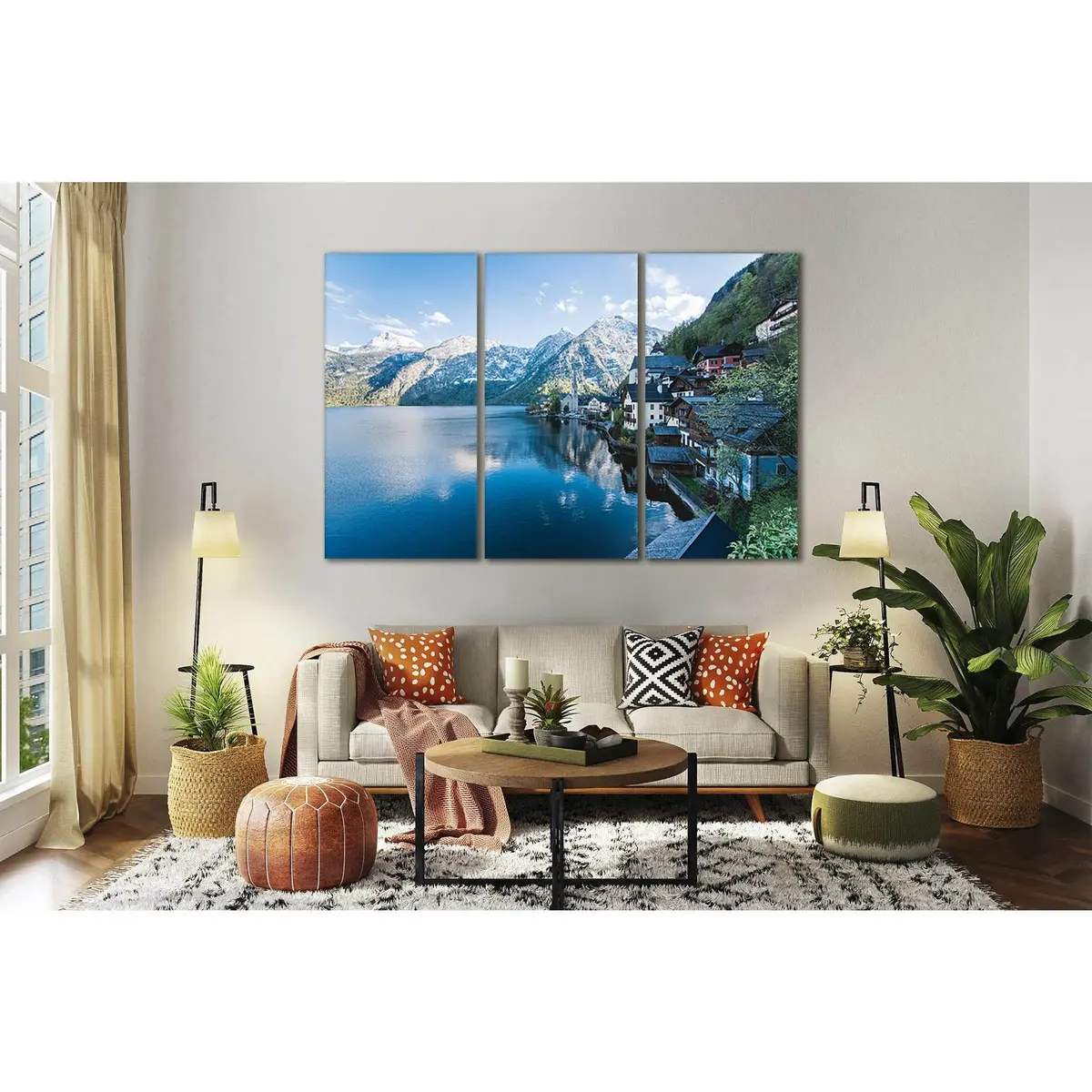 Hallstatt Village In Austria №Sl39 Ready To Hang Canvas Print 5