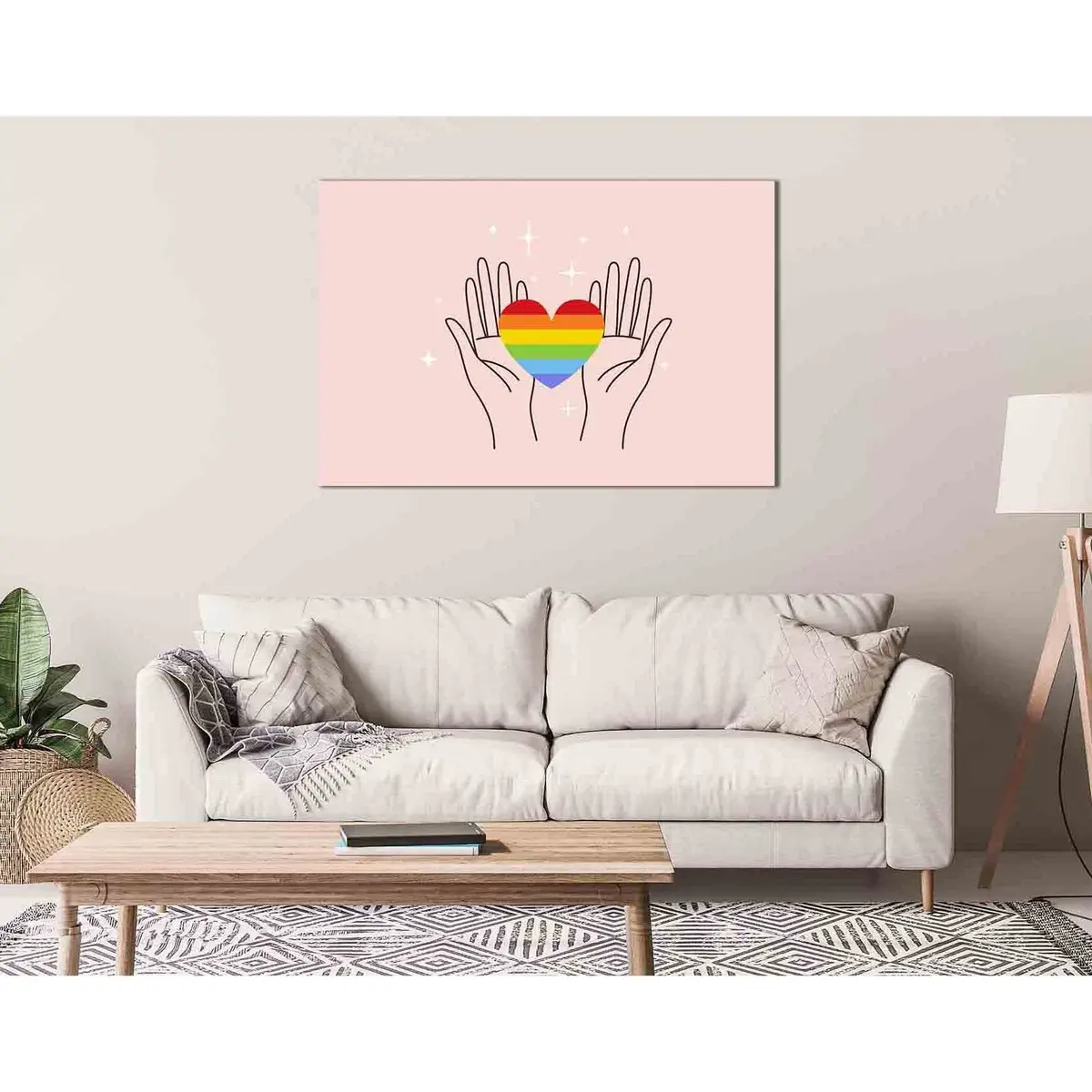 Hand And Pride Lgbt №2147 Ready To Hang Canvas Print 1