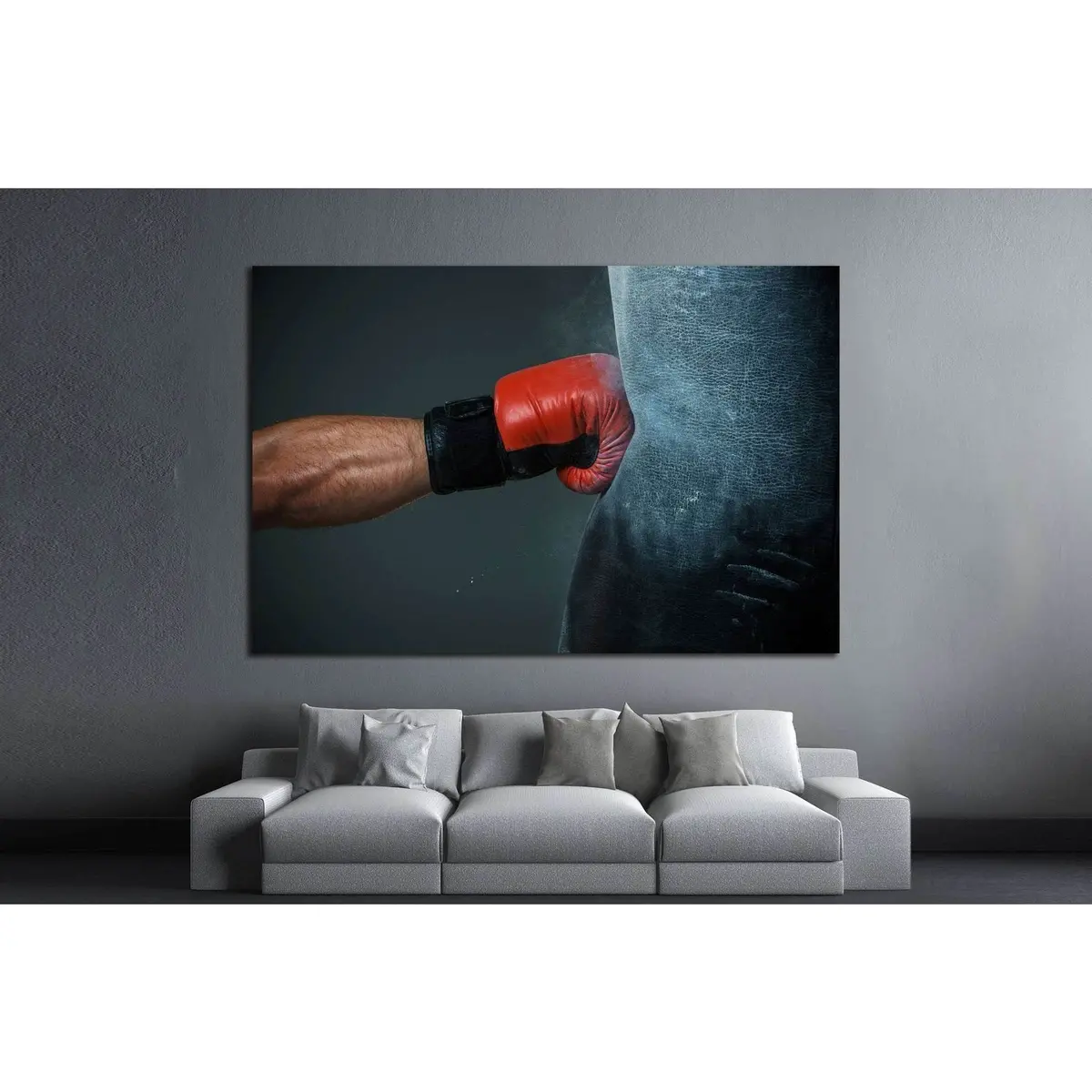 Hand Of Boxer And Punching Bag №1375 Ready To Hang Canvas Print 2