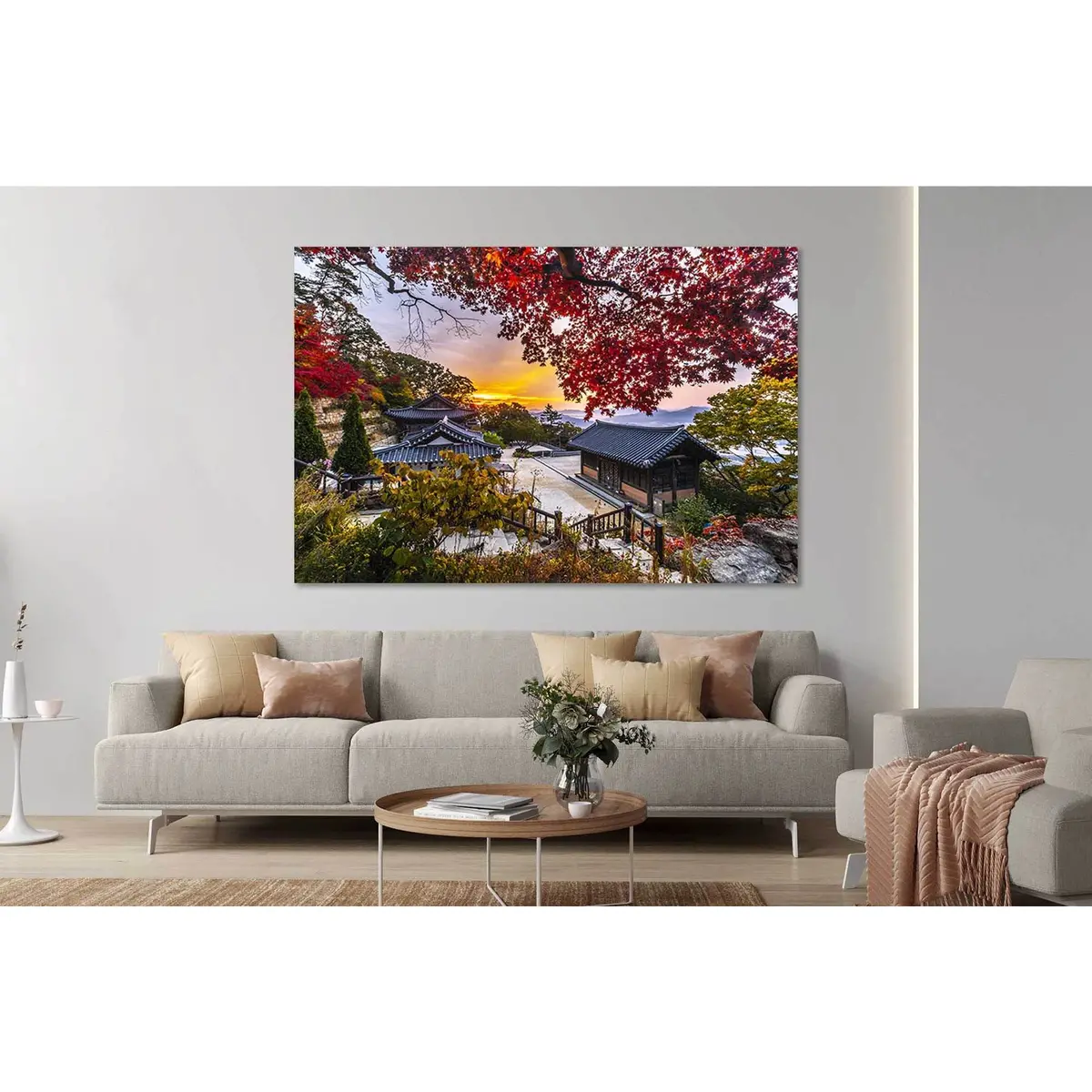 Hanok At Sunset №D1234 Ready To Hang Canvas Print 1