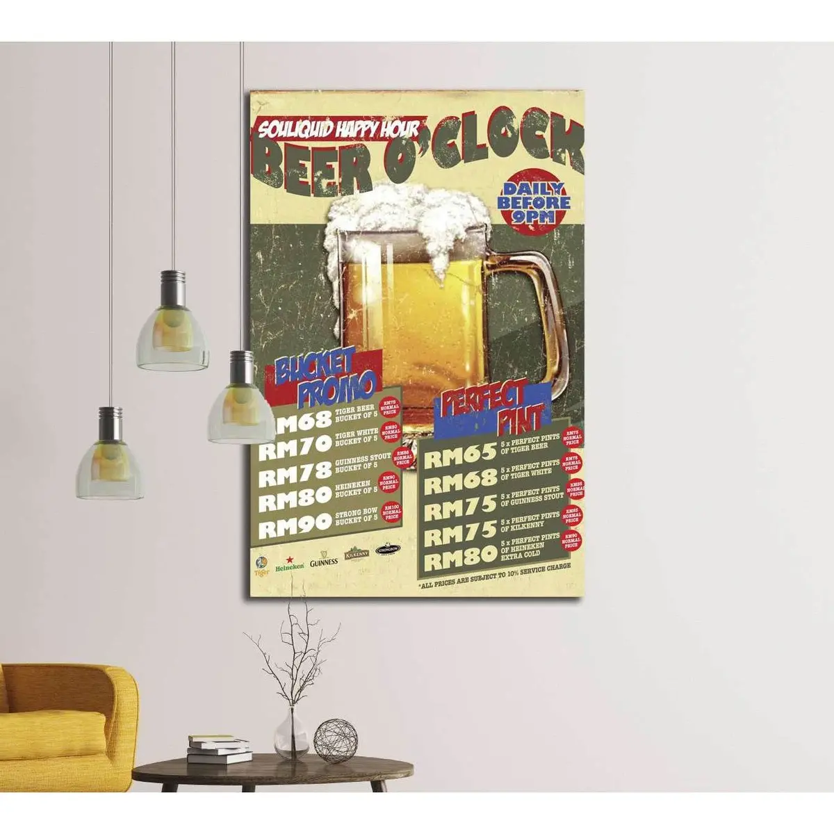 Happy Hour №3460 Ready To Hang Canvas Print 1