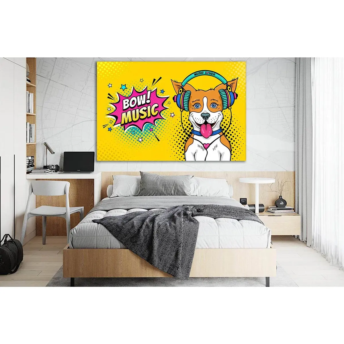 Happy Surprised Dog Pop Art №Sl551 Ready To Hang Canvas Print 2
