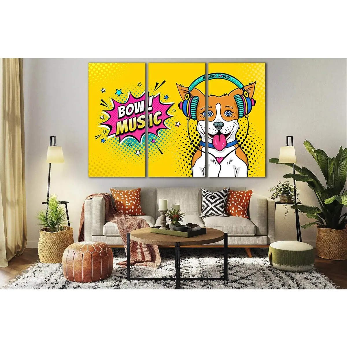 Happy Surprised Dog Pop Art №Sl551 Ready To Hang Canvas Print 5