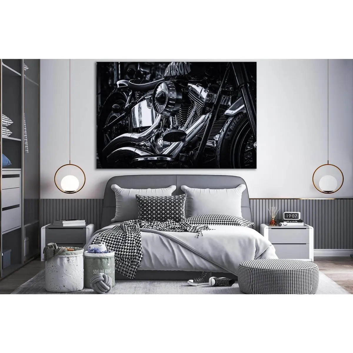 Harley Davidson Engine Close Up №Sl789 Ready To Hang Canvas Print 1