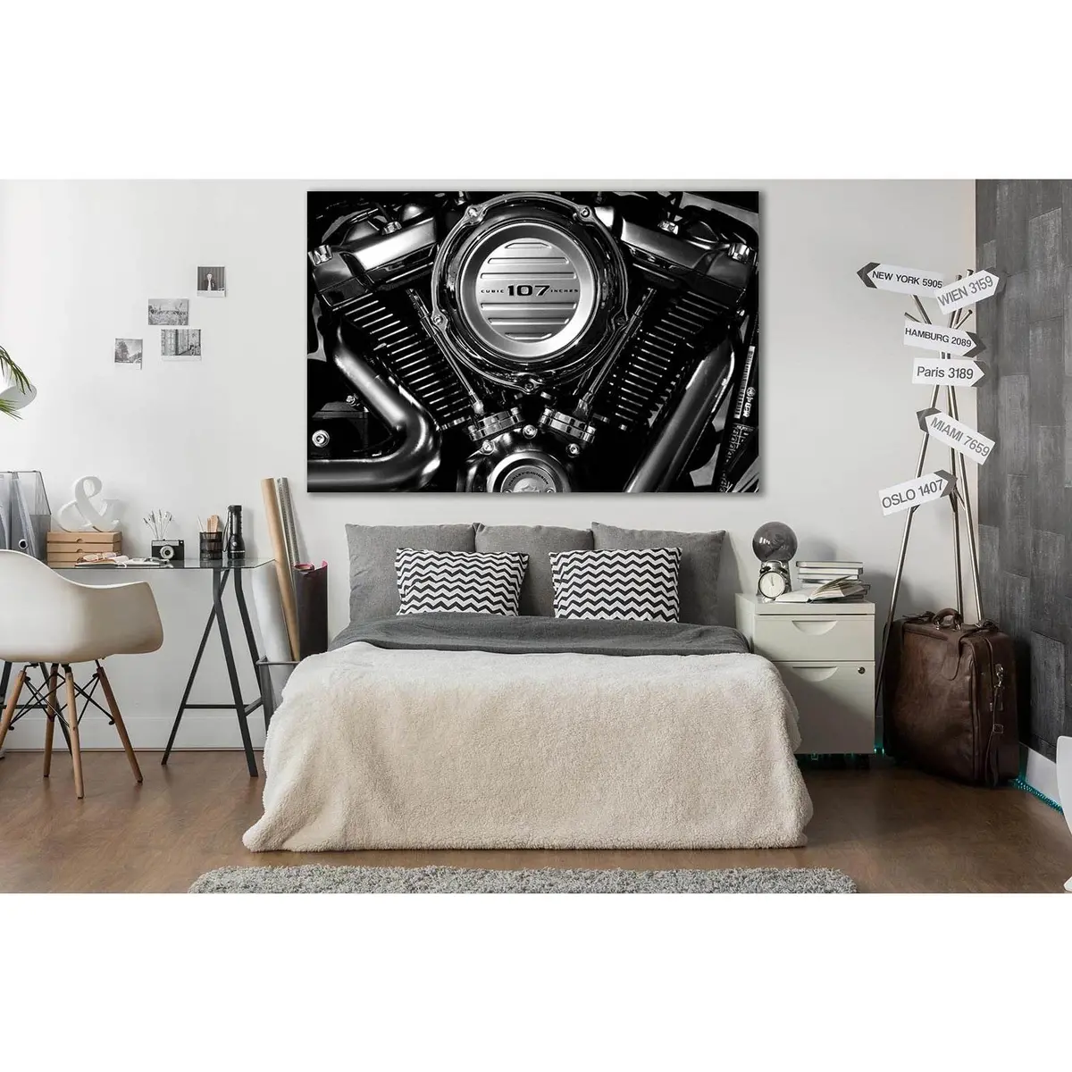 Harley Davidson Massive Engine №Sl753 Ready To Hang Canvas Print 1