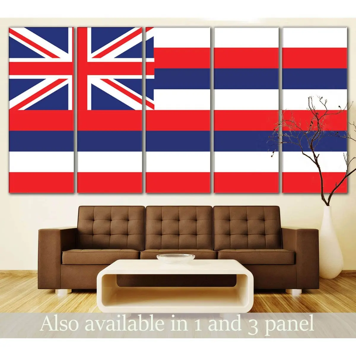 Hawaii Flag #829 Premium Canvas Wall Art – Ready-to-Hang Decor