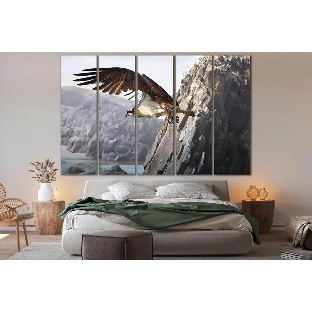 Hawki in Flight SL994 Canvas Wall Art – Ready-to-Hang Print - Image 3